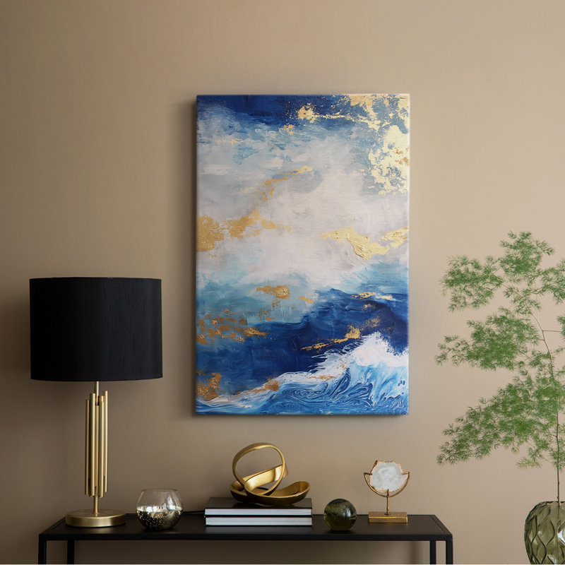 Série ABSTRACT CDXVI - Toile tendue avec châssis Premium - Prêt à être accroché, H 18 po x l 12 po