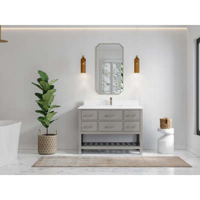 Parker 48'' Single Bathroom Vanity with Top