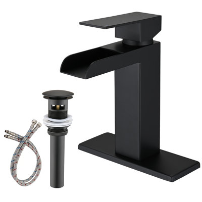 Single Hole Bathroom Faucet with Drain Assembly