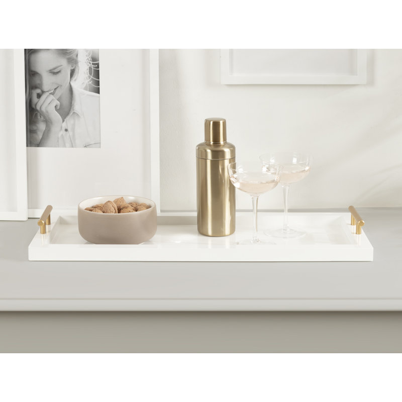 Plateau Borce, H 2,25 po x l 24 po x P 10 po, Blanc