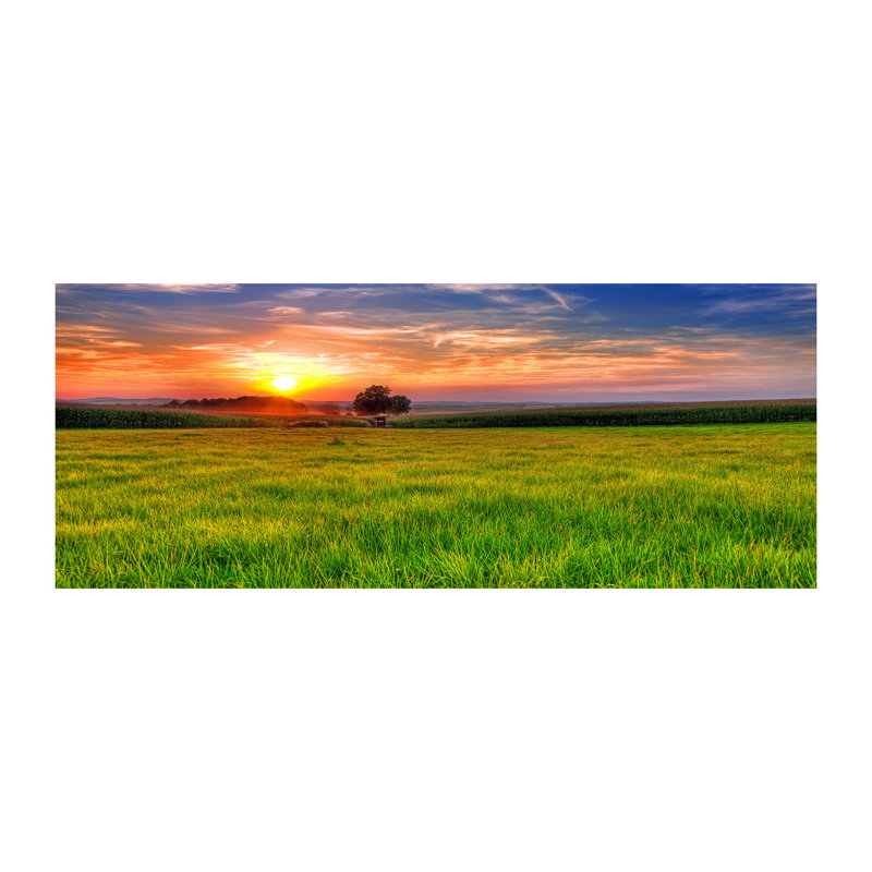 Sunset Meadow - No Frame Print on Canvas
