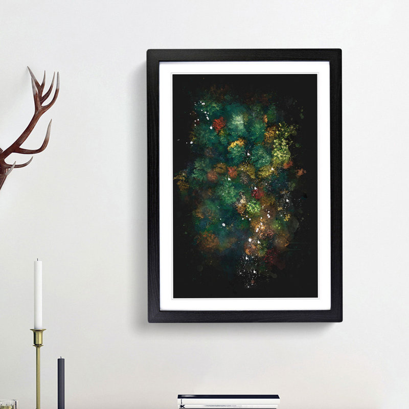 'Autumn Forest New Hampshire' - Picture Frame Graphic Art Print, Black Framed, 63cm H x 45cm W x 2cm D