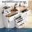 Farmhouse Wood Buffet Cabinet with Sliding Barn Doors, 5 Drawers & Adjustable Shelves – Sideboard Storage Table for Living Room & Dining Room