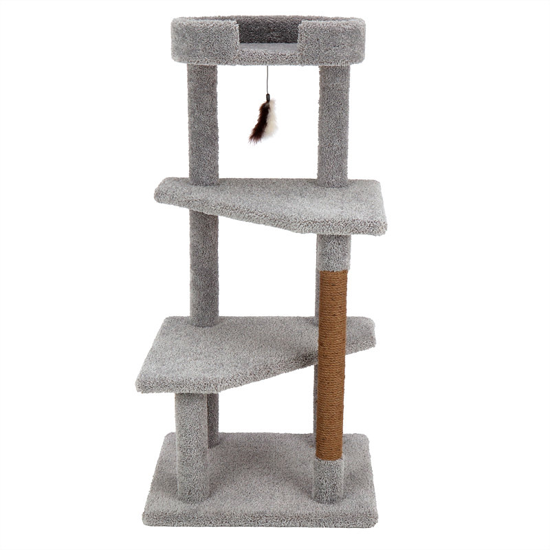 50'' H Kitty-Quick Cat Tree, Gray