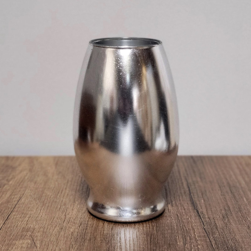 Yulanda Handmade Glass Table Vase, Silver