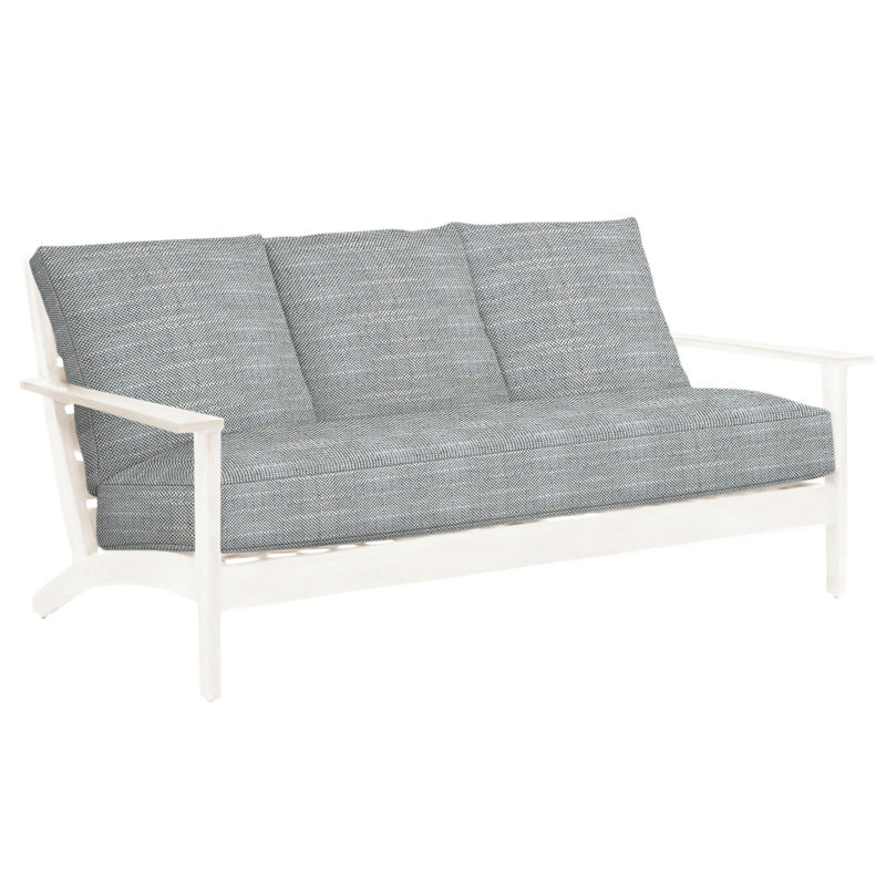 Kennebunkport Aluminum Sofa - Oyster, Kennebunkport #24 Oyster, No Welt, Dove Sunbrella® Linen