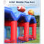Jeu de lancer de cible de football gonflable géant de 11 pi, jeu de carnaval gonflable, installation facile pour une fête intérieure et extérieure et un usage commercial, idéal pour la cour arrière, le hayon, les fêtes d'anniversaire