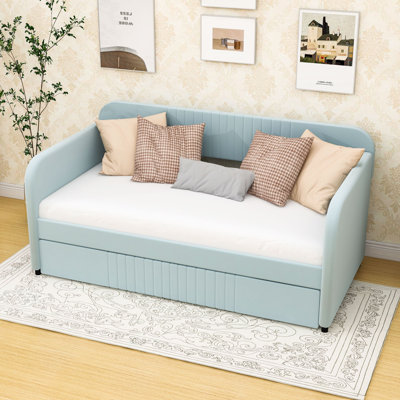 Lit de jour rembourré en velours avec couchette simple Tyrome