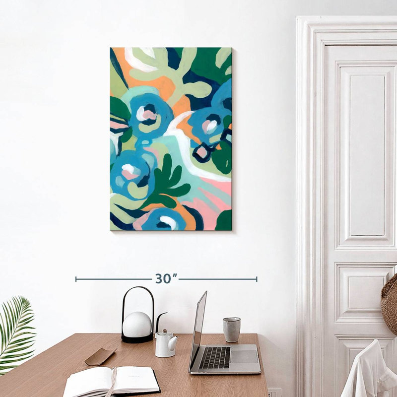 Avery Bright Floral Dance I, H 30 po x l 20 po