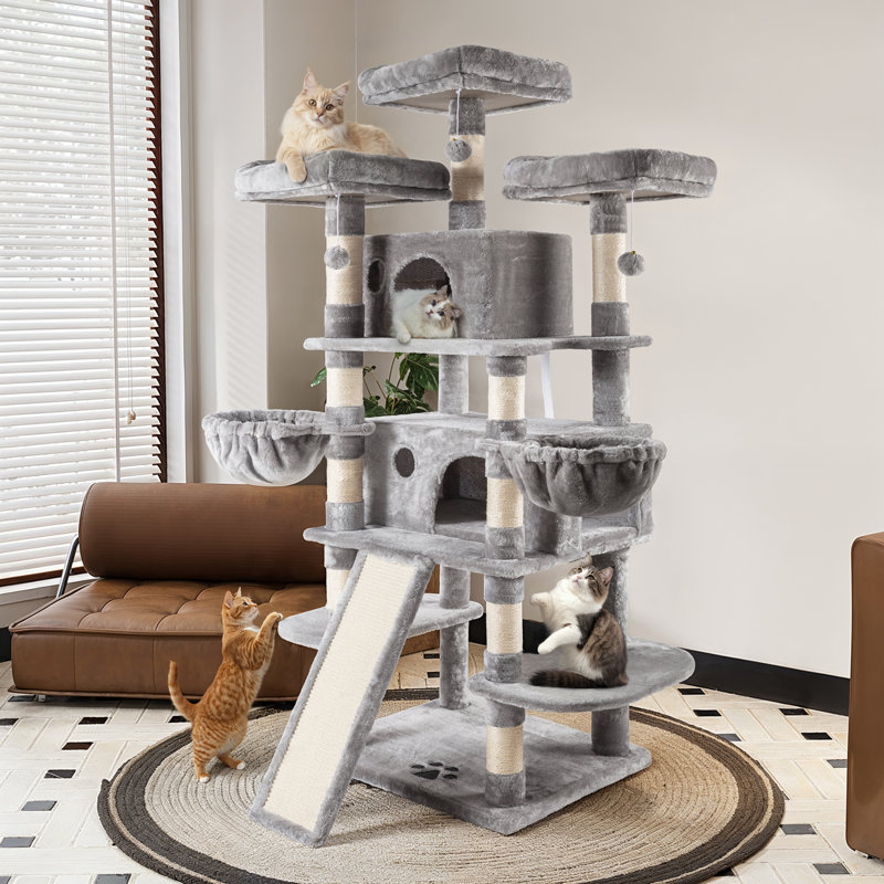 Arbre à chat à niveaux 68 "H, Gris