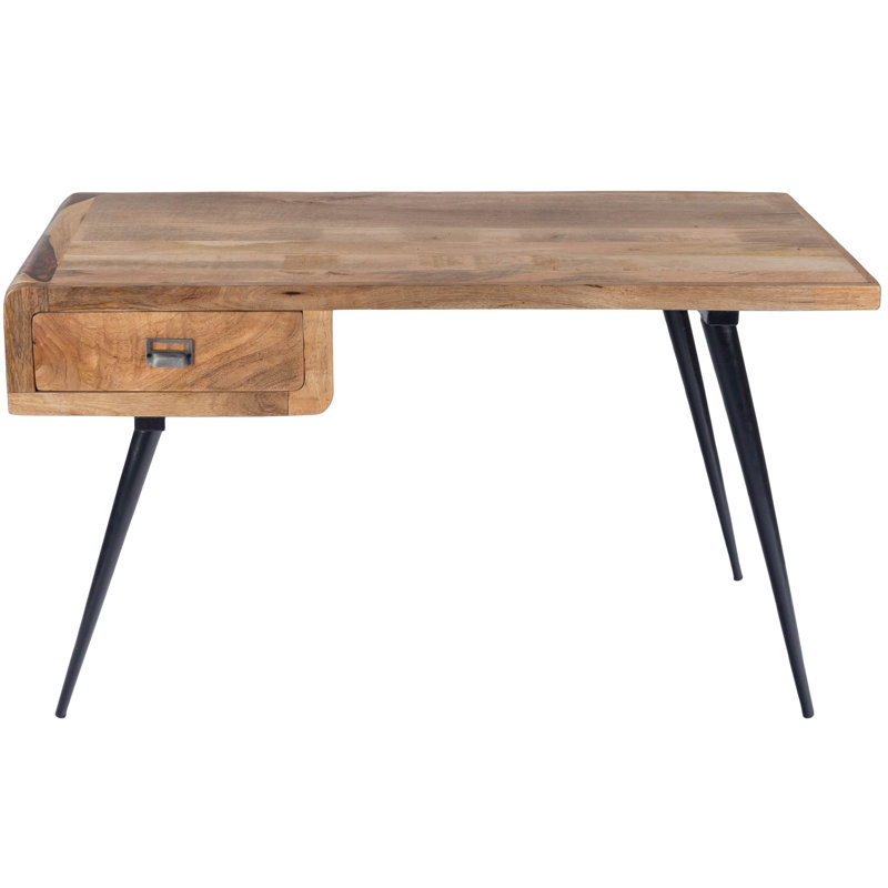 Anuri Natural Wood & Metal Desk