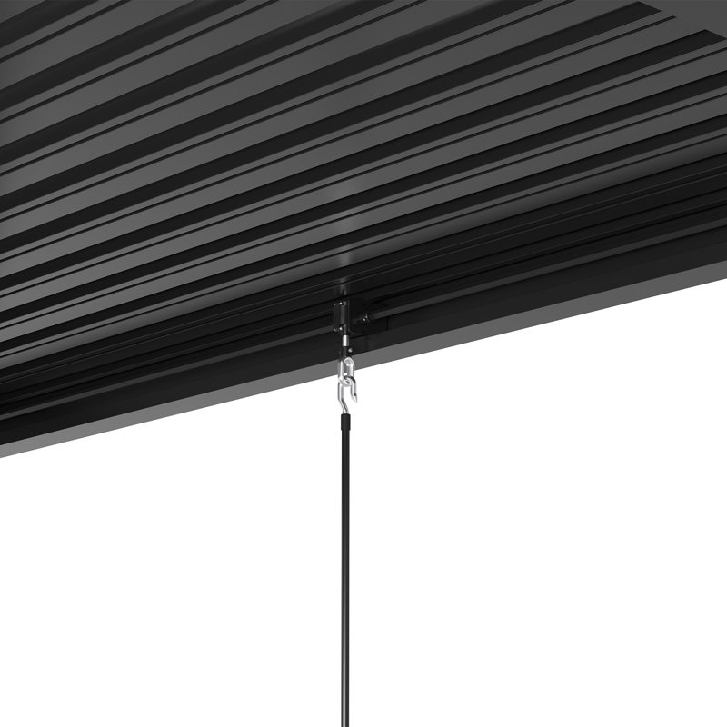 8640E Louver Pergola 10X19ft Aluminum Frame & Steel Louvers, 10' x 19'