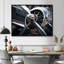 «Silver Wings Chrome Reflection Airliner» - art mural train-1329692884-1329692887