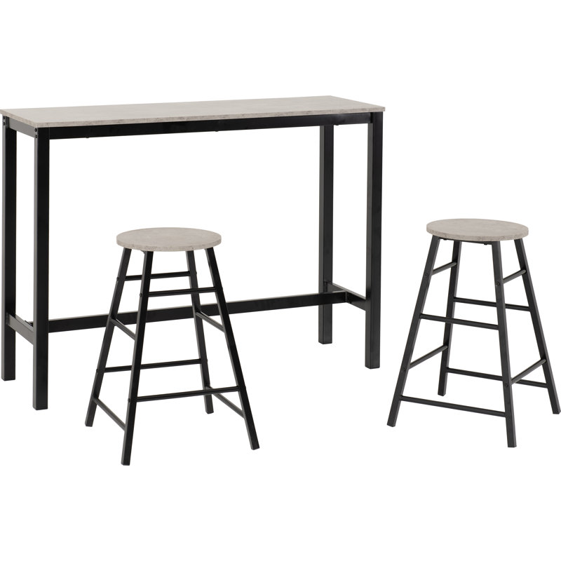 Alayna Bar Set, Concrete Effect