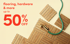 flooring, hardware & more on clearance