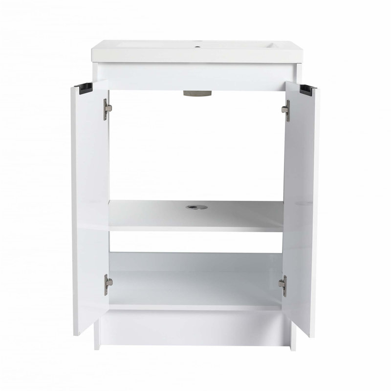Meuble-lavabo sur pied 24 po avec lavabo en résine