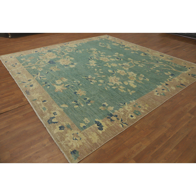 Tapis art déco floral 10 x 10