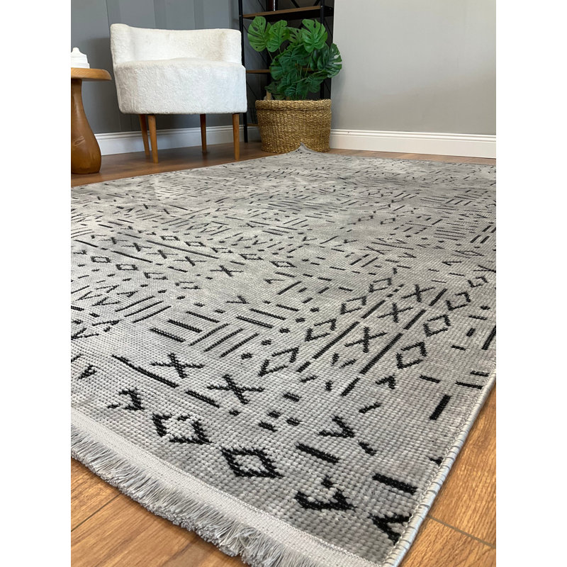High-Quality Chenille Carpet, Grey, 31.5 x 39.4 Inches | 100% Antibacterial Fabric, 0.2 Inches Thick | Non-Slip Underside, Machine Washable at 86°F | Perfect for Living Room, Bedroom & Entryway, Soft & Durable