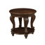 Table de bout ronde rétro 22 po, canapé en bois massif avec tablette, table de coin de salon facile à assembler, cerisier-749588091