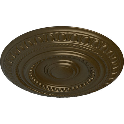Médaillon de plafond Endurathane Berkshire, P 15 3/4 po x P 3 7/8 po x P 3/4 po (convient aux auvents jusqu'à 7 po), fini or vert peint à la main