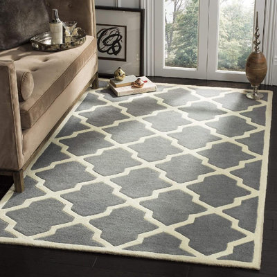 Tapis en laine touffeté à la main Carolene