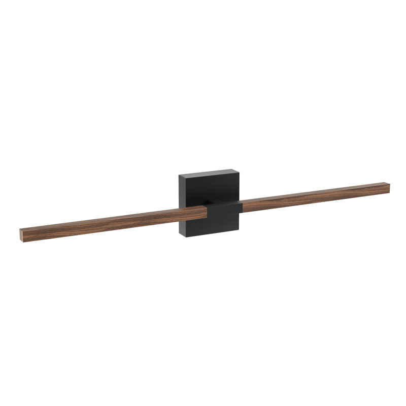 Lampe de tableau sans fil en aluminium de 31 pouces, avec batterie rechargeable et télécommande, fini noyer noir