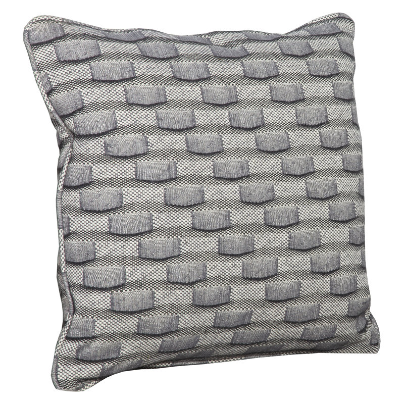Square Pillow Cover and Insert, Gray, 22" x 22", Natural Fiber