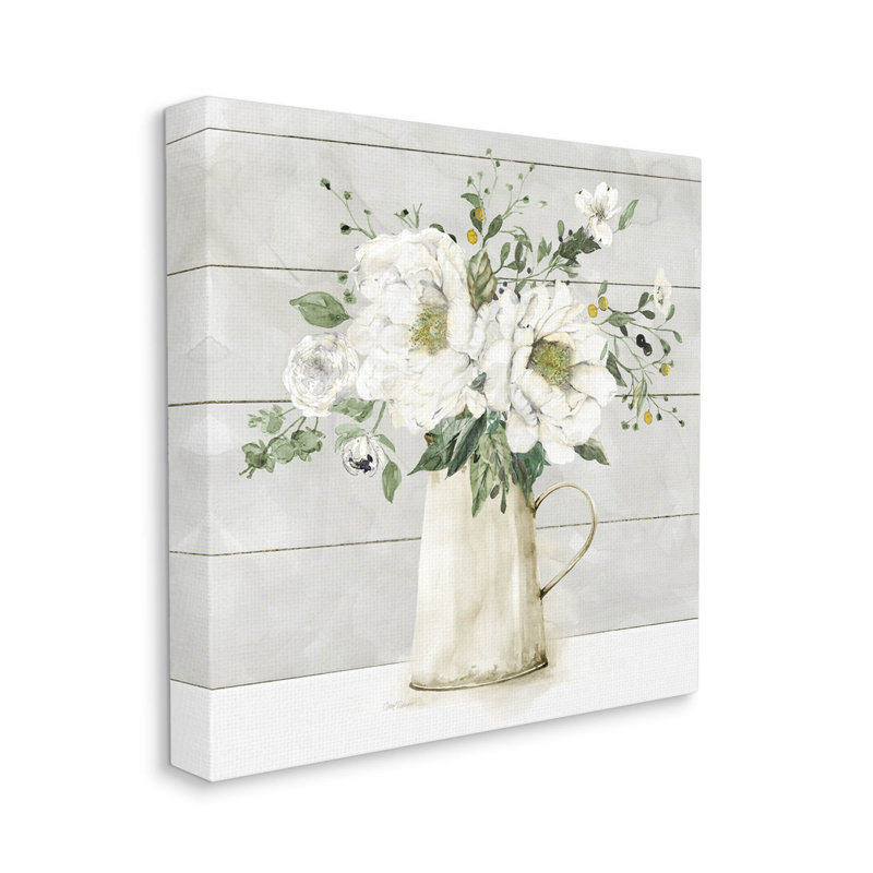Arrangement de giclée à fleurs variées Country Jug par Carol Robinson, H 17 po x l 17 po x P 1,5 po