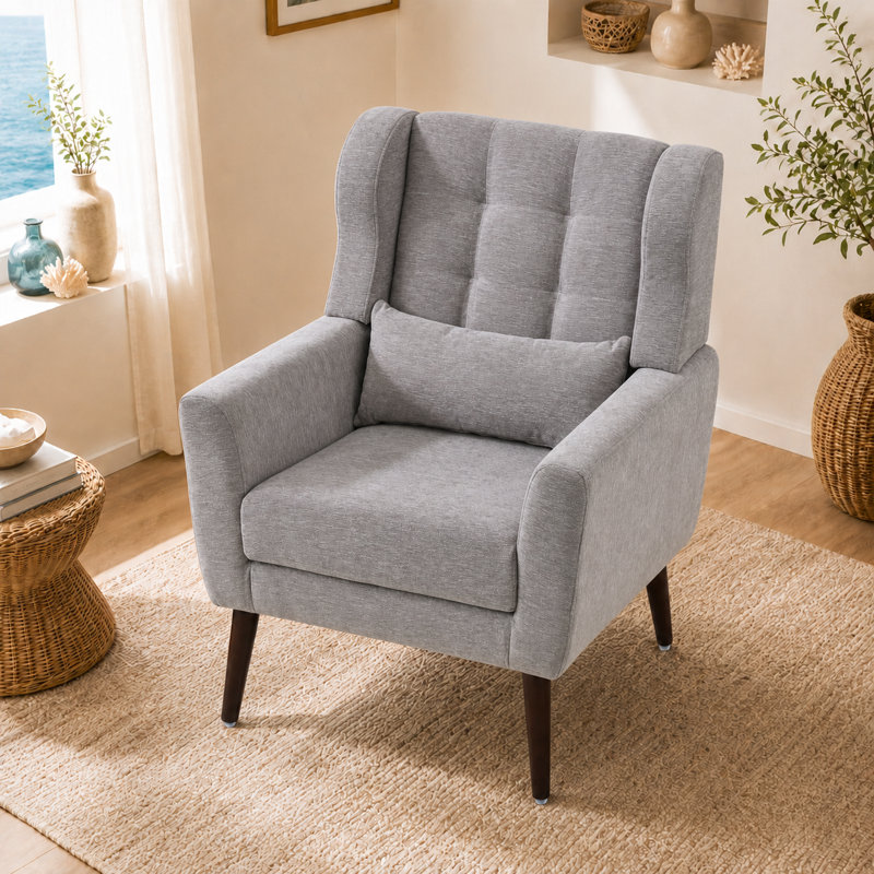 Fauteuil d'appoint Kawonna, Gris chenille
