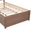 Lit simple de couleur noyer avec lit gigogne - Design moderne et fonction pratique