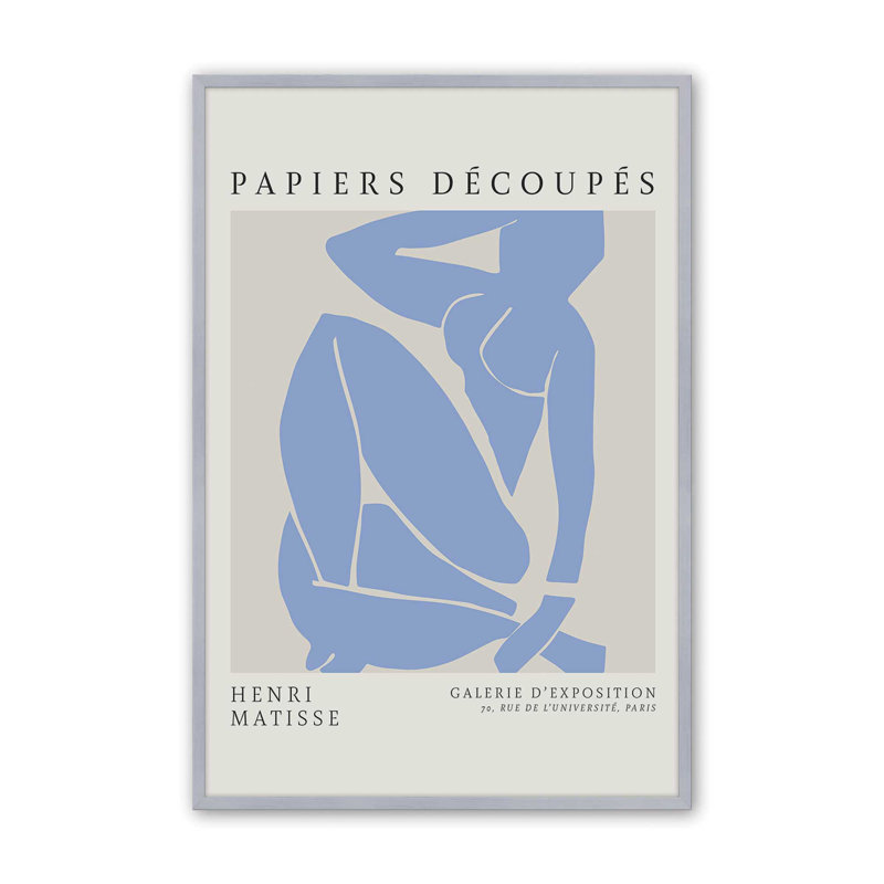 «Blue Nude III Matisse Fine Art», affiche roulée, H 11,25 po x l 9,25 po, Reproduction encadrée sans passe-partout