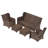 Divyanka 5 Piece Seating Group With Cushions-1241025102
