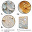 «Gold and Cream Enchanted Whirls III - Abstract Spirals», reproduction sur toile-1505171675-1505171674
