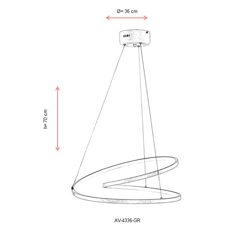 Luminaire suspendu géométrique 1 lumière DEL