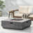 50,000 Iron Fire Pit, Square Shape, Modern Decorative, 38.19" W X D 13.39" H, No Assembly, Stone Gray Square, Decorative Piece,