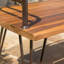 Banc en bois industriel et métal Zion