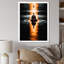 «Buddhist Monk Meditating In Lake», reproduction sur toile-2096501184-2096501208
