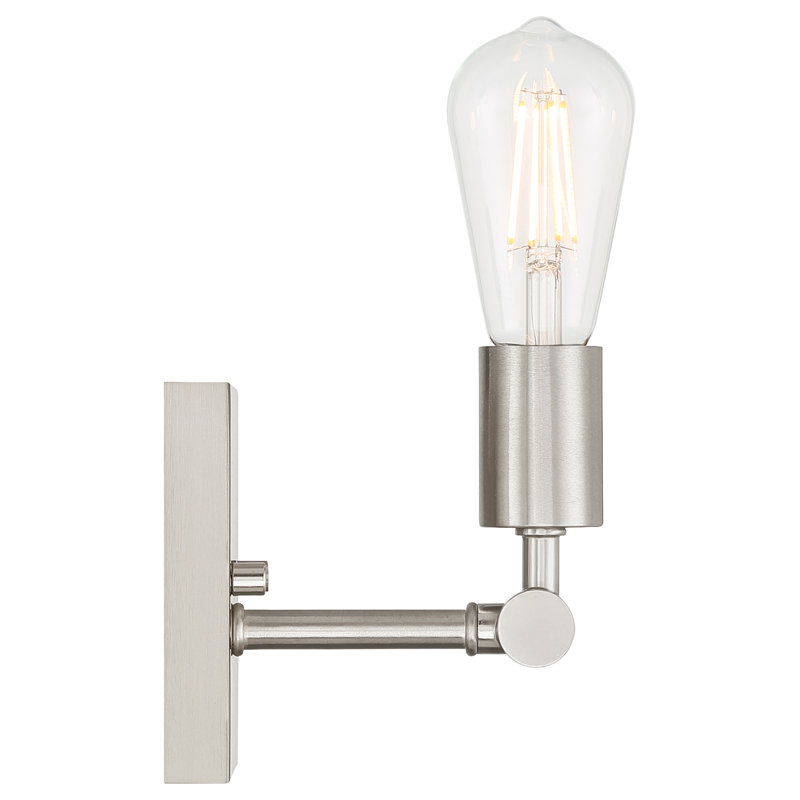 Applique murale 1 lumière Virgin - finition acier brossé, Brushed Steel