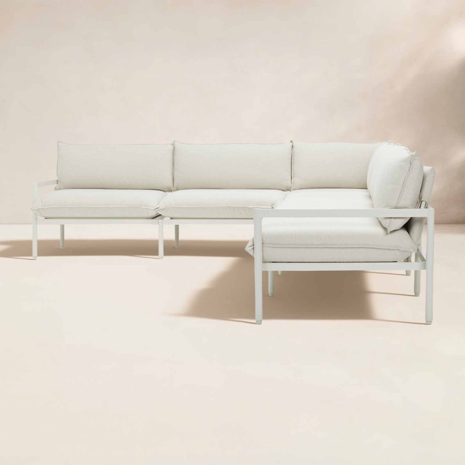 Terra 136" Sunbrella® Patio Sectional, Putty