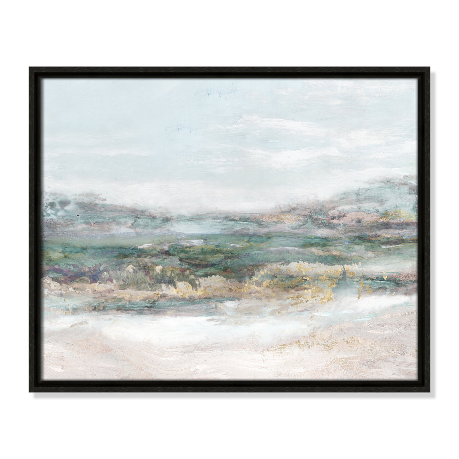 Dazzling by Matina Theodosiou - Painting Print on Canvas, No Mat, Espresso Framed Canvas, 17.5" H x 21.5" W x 2" D