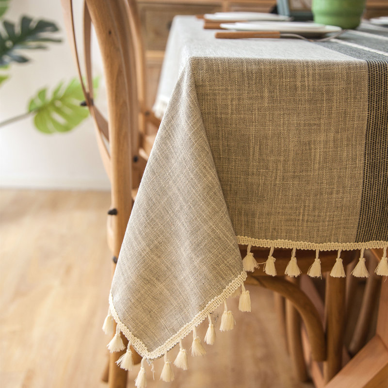 Dunbar Elegant Rectangle Tablecloth, Grey