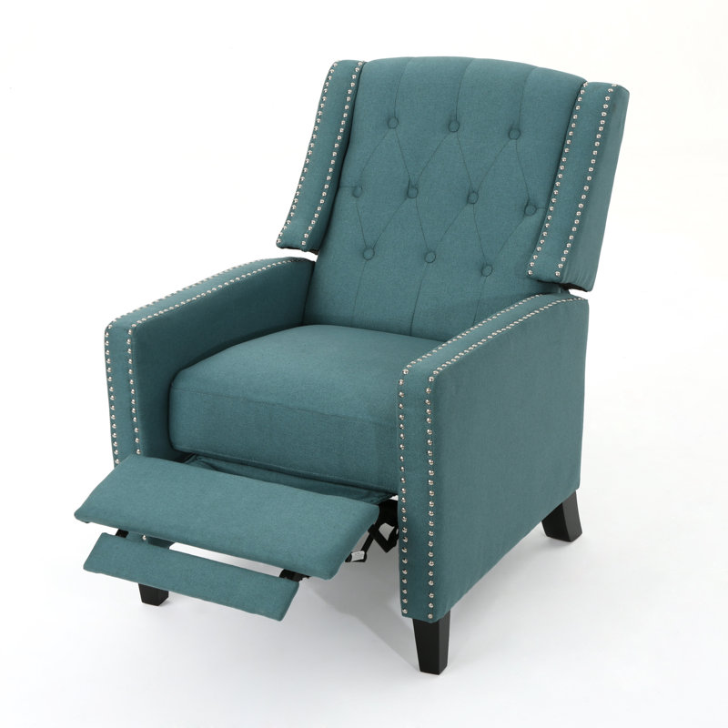 Heidegret Upholstered Recliner, Dark Teal 100% Polyester