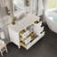 Meuble-lavabo double en porcelaine encastrable l 60 po x P 22 po Glebs-56503232-102127864