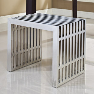 Tabouret décoratif en acier inoxydable Modway