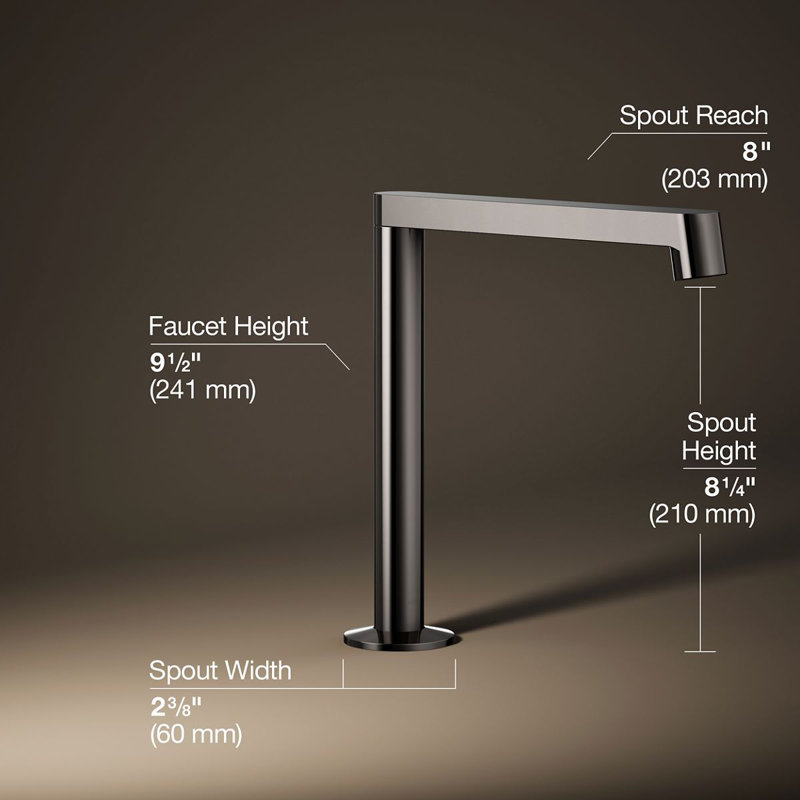 Components Deck-Mount Bath Spout With Row Design, Vibrant Titanium