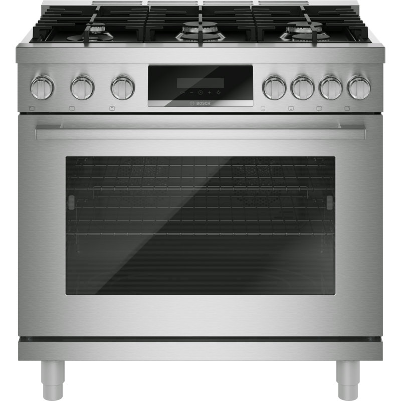 800 Series, 36" Industrial Style Gas Range,  SS