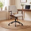 Chaise de bureau en bois cintré avec assise rembourrée-131069449
