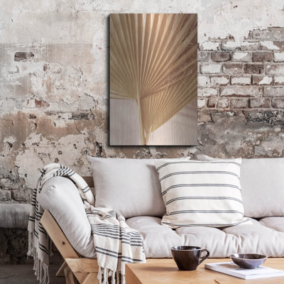 Art mural en métal Latitude Run® «Pastel Fan 1» par Ian Winistanley