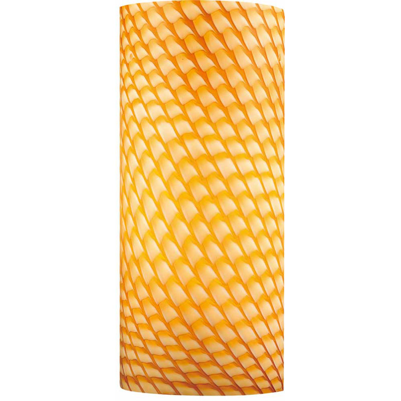  Abat-jour suspendu cylindrique en verre ambré avec trous d'épingle H 10,5 "x l 4,75", Ambre