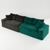 Black/Green Velvet